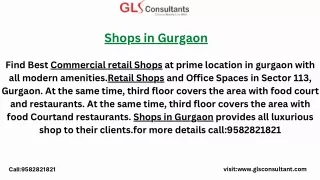 commercial Shops in Gurgaon