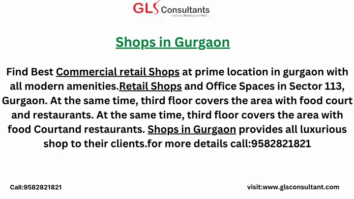 shops in gurgaon