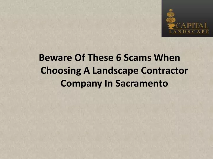 beware of these 6 scams when choosing a landscape