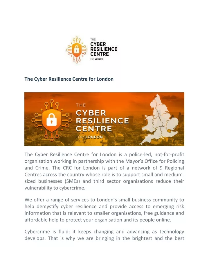 the cyber resilience centre for london