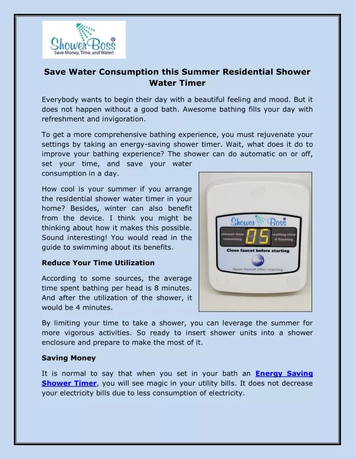 save water consumption this summer residential