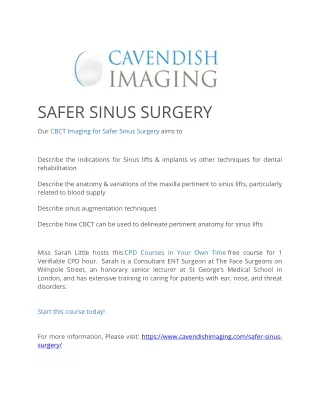 safer sinus surgery