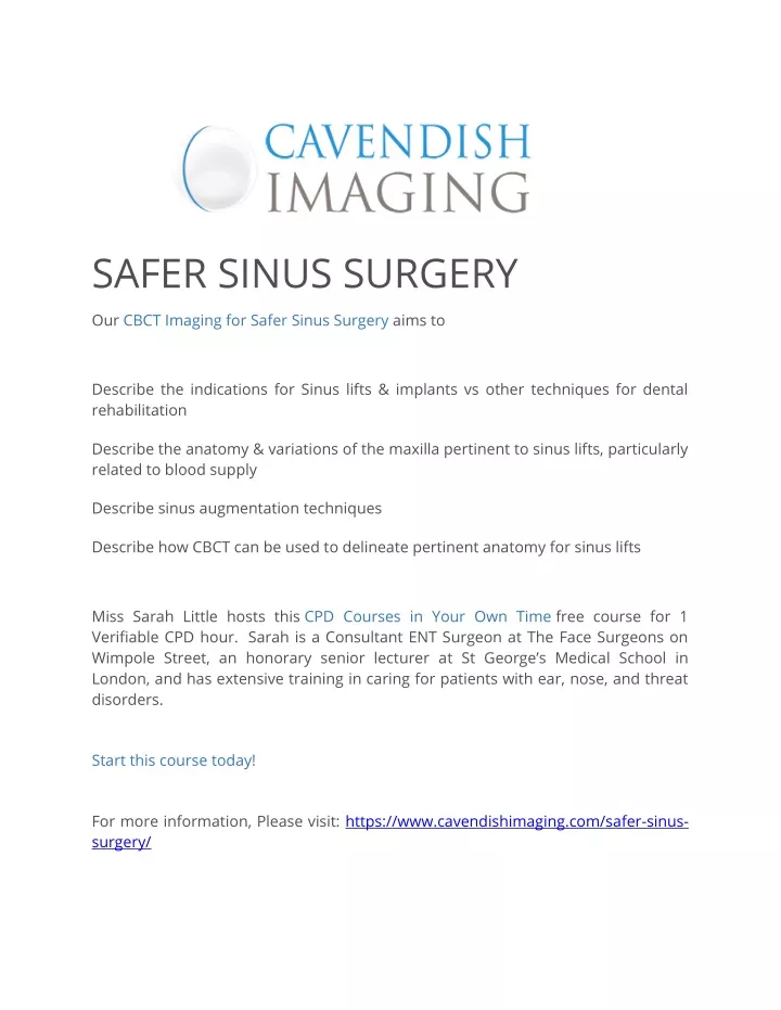 safer sinus surgery