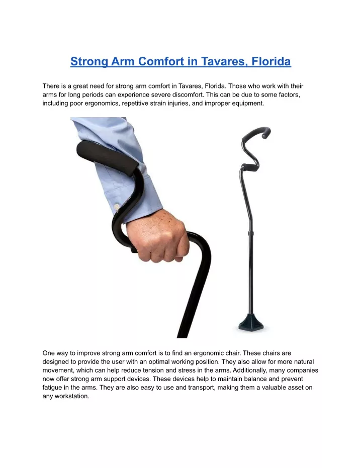 strong arm comfort in tavares florida