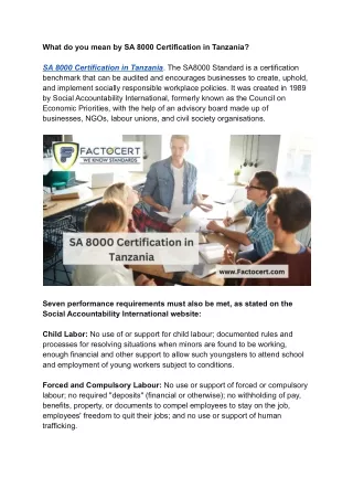 sa 8000 certification in tanzania (pdf)