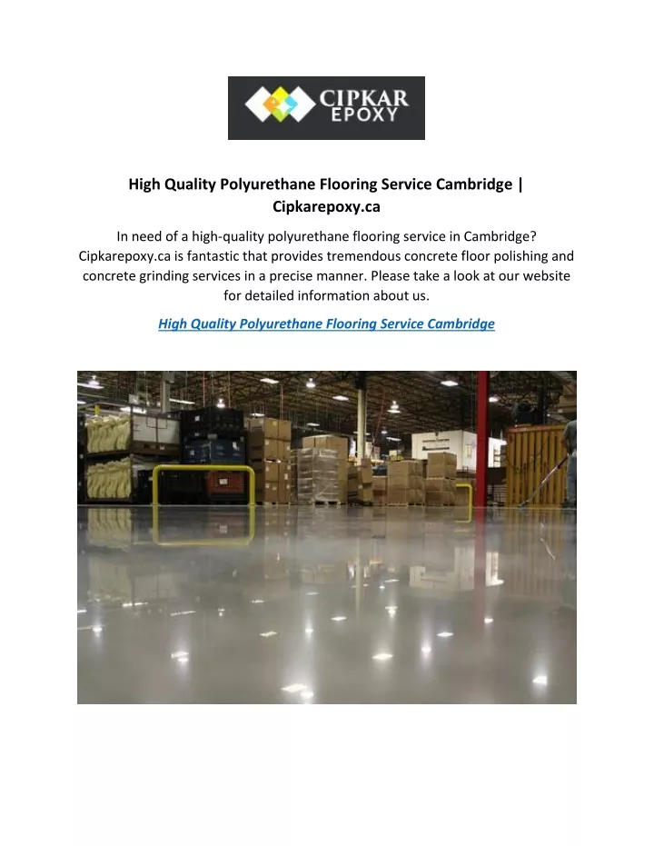 high quality polyurethane flooring service