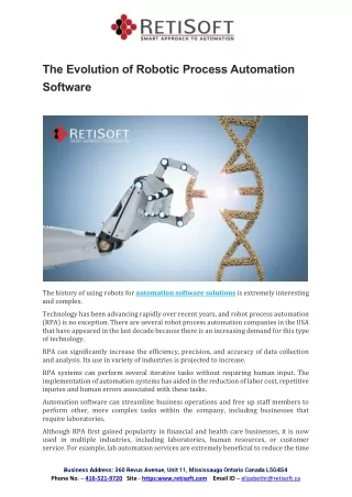 the evolution of robotic process automation