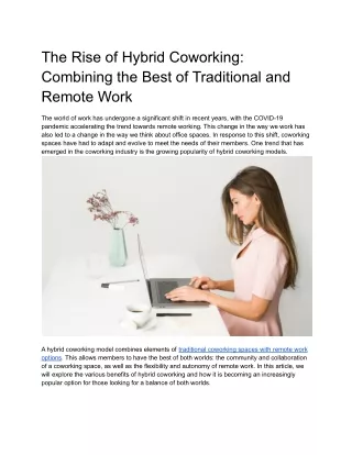 The Rise of Hybrid Coworking_ Combining the Best of Traditional and Remote Work
