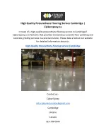 High Quality Polyurethane Flooring Service Cambridge  Cipkarepoxy.ca - slide 1
