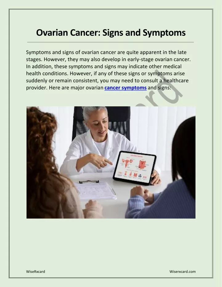 ovarian cancer signs and symptoms