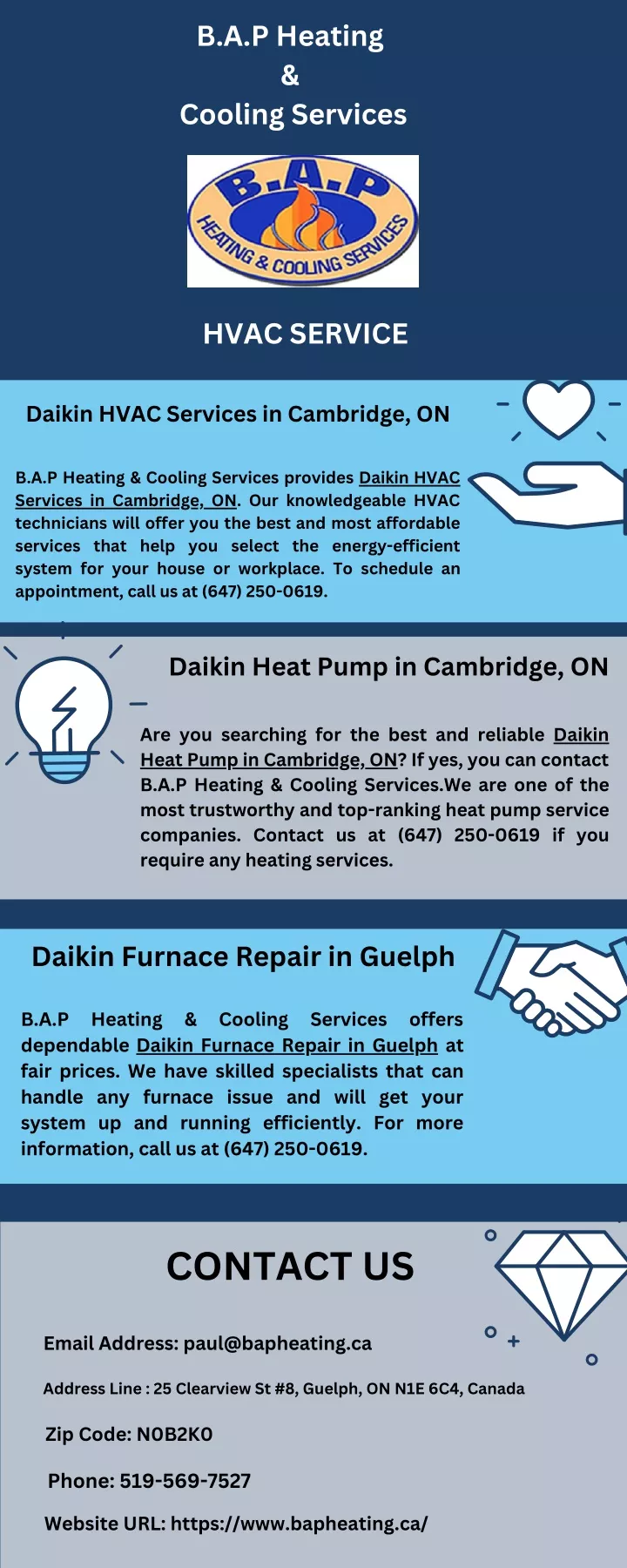 b a p heating cooling services