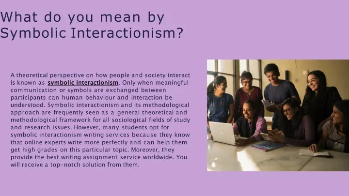 what do you mean by symbolic interactionism