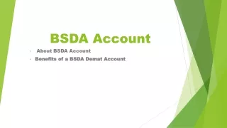 bsda a ccount