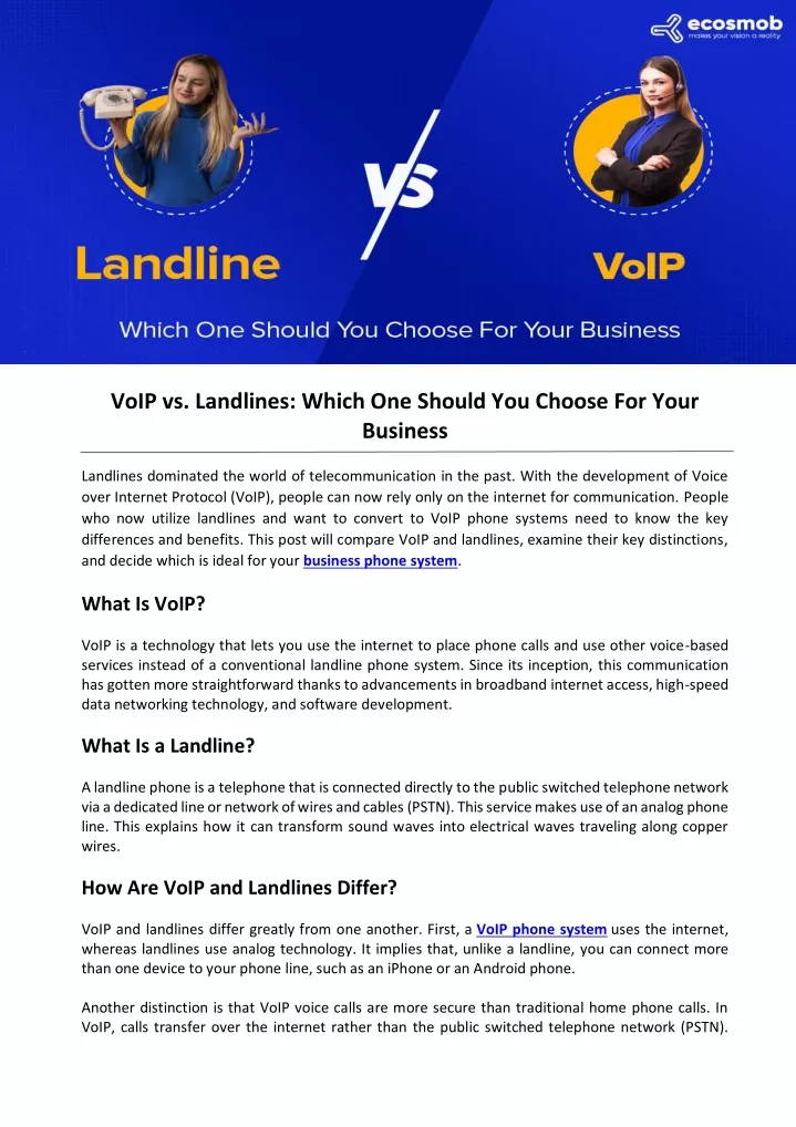 voip vs landlines which one should you choose