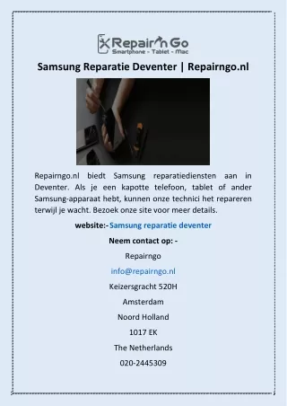 Samsung Reparatie Deventer | Repairngo.nl