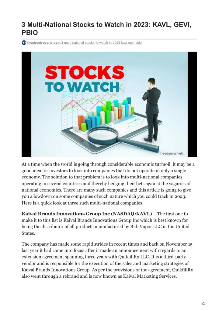 3 multi national stocks to watch in 2023 kavl
