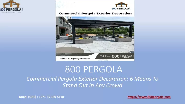 800 pergola