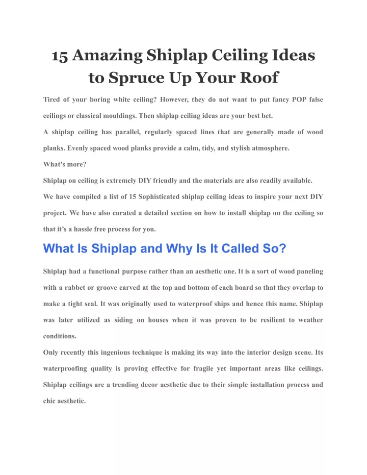 15 amazing shiplap ceiling ideas to spruce