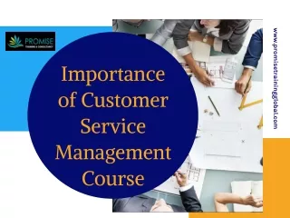 Importance of Customer Service Management Course