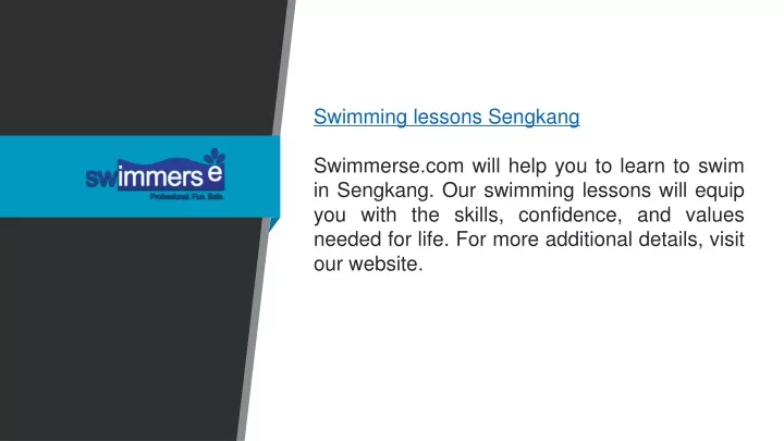 swimming lessons sengkang swimmerse com will help