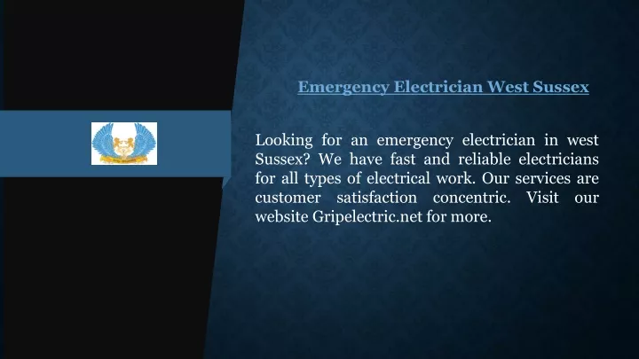 emergency electrician west sussex