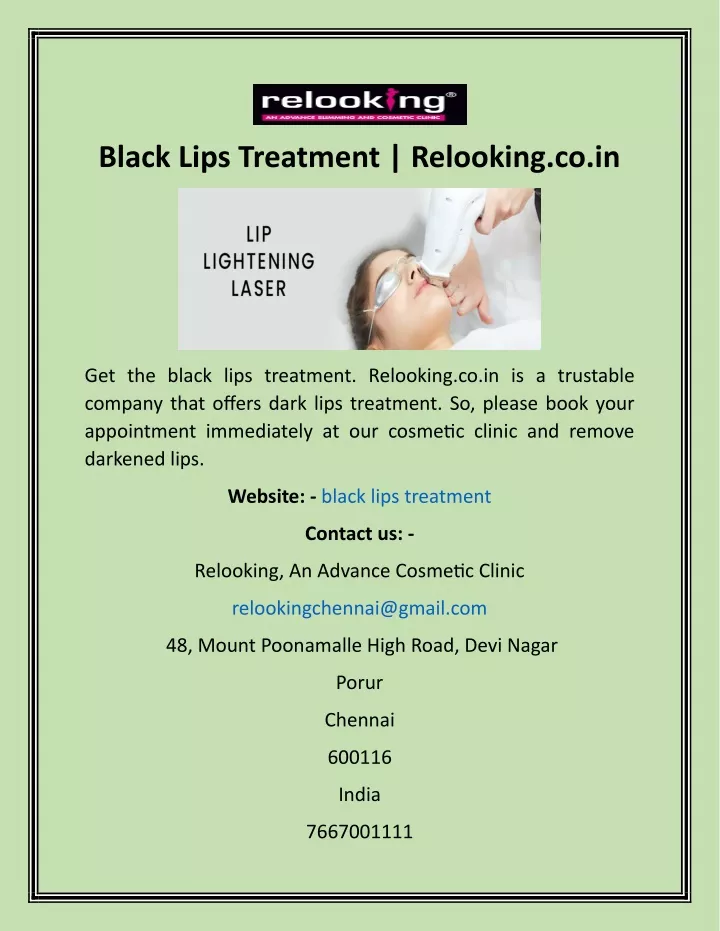 black lips treatment relooking co in