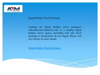 Egypt Holiday Travel Packages   Adventurestravelmasters.com