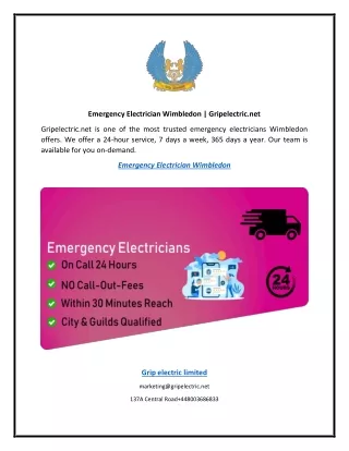 Emergency Electrician Wimbledon | Gripelectric.net