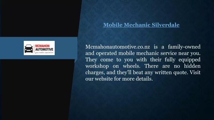 mobile mechanic silverdale