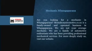 Mechanic Whangaparaoa | Mcmahonautomotive.co.nz