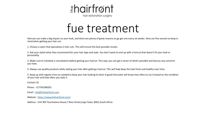 fue treatment