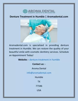 Denture Treatment in Humble  Aromadental