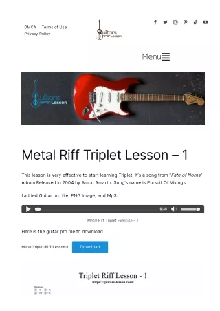 Metal Riff Triplet Lesson – 1