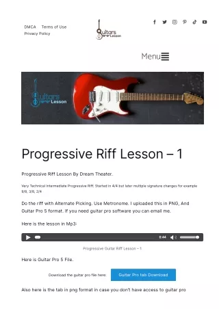 Progressive Riff Lesson – 1