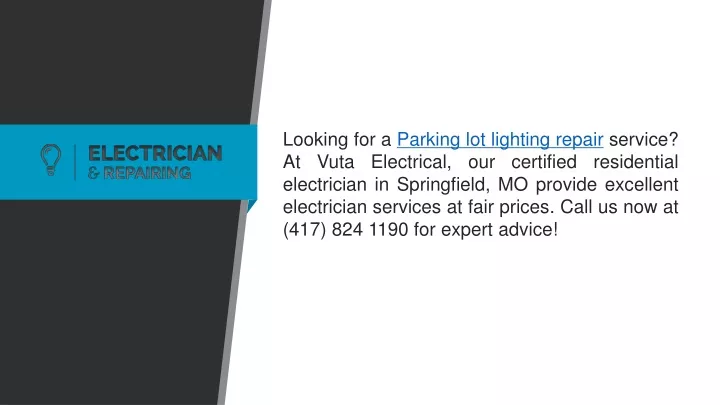 looking for a parking lot lighting repair service