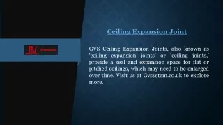 Ceiling Expansion Joint | Gvsystem.co.uk