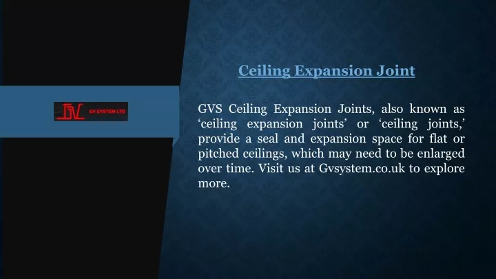 ceiling expansion joint