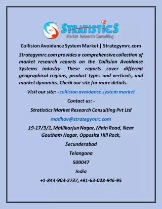 collision avoidance system market strategymrc com