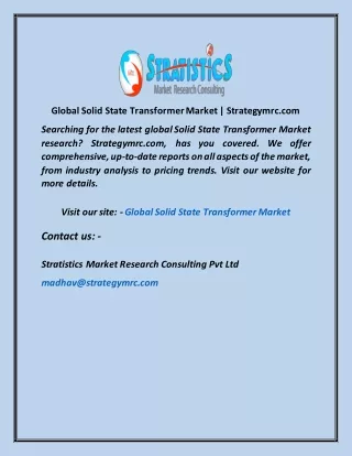 global solid state transformer market strategymrc