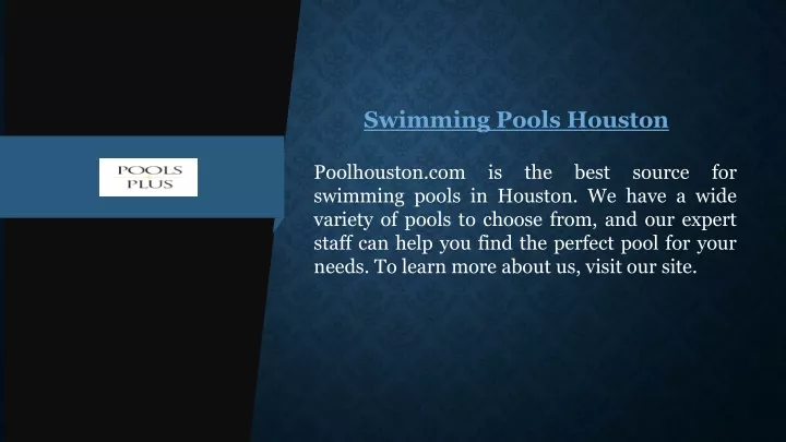 swimming pools houston