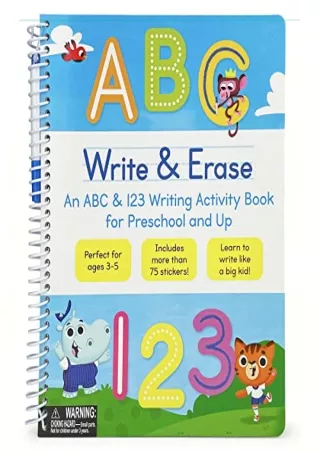 DOWNLOAD/PDF  Write & Erase ABC and 123: Wipe Clean Writing & Tracing Workbook S