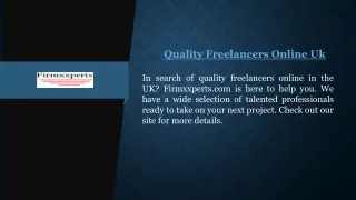 Quality Freelancers Online UK