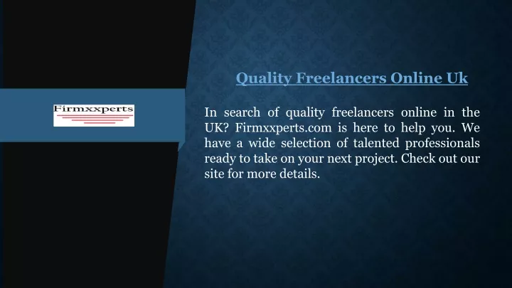 quality freelancers online uk