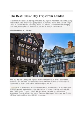 the best classic day trips from london