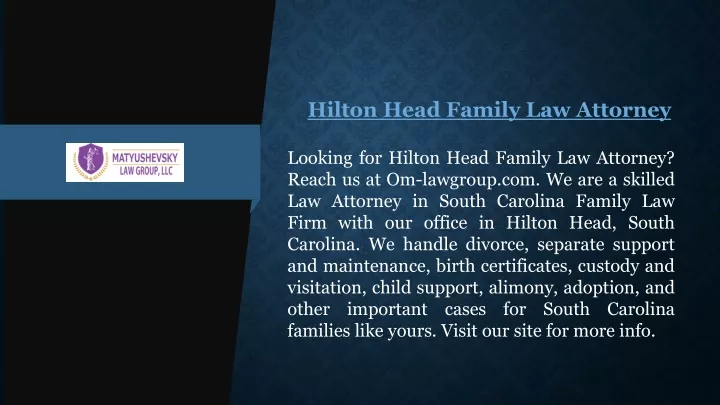 hilton head family law attorney