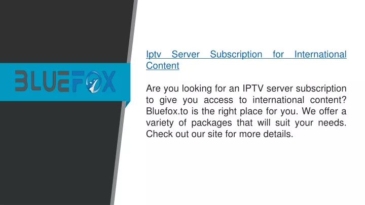 iptv server subscription for international