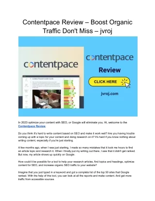 contentpace review boost organic traffic