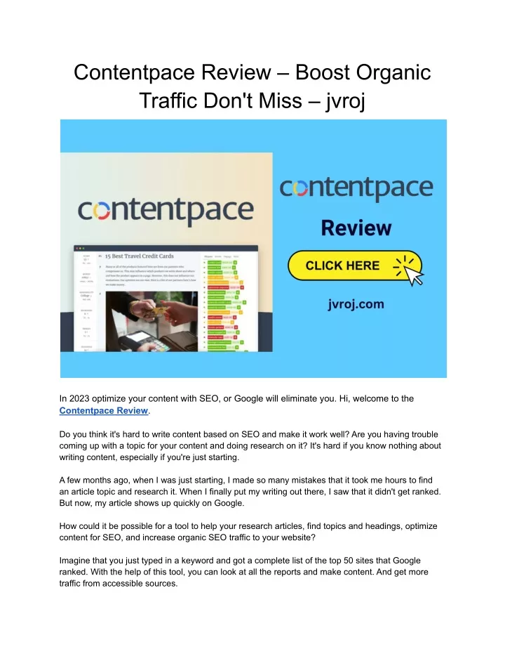 contentpace review boost organic traffic