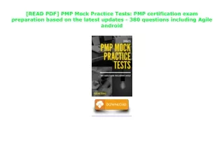 [READ PDF] PMP Mock Practice Tests: PMP certification exam preparation based on