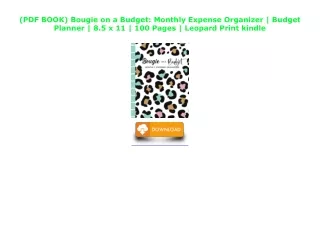 (PDF BOOK) Bougie on a Budget: Monthly Expense Organizer | Budget Planner | 8.5